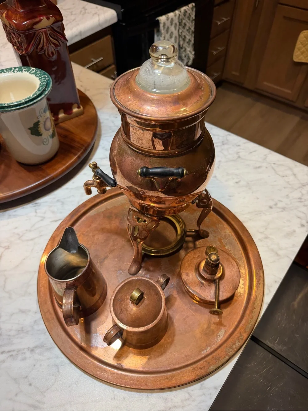 Copper Tea Samovar Set - Copper Finish